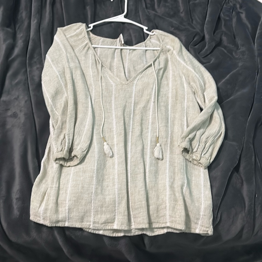 Green tassel tee shirt